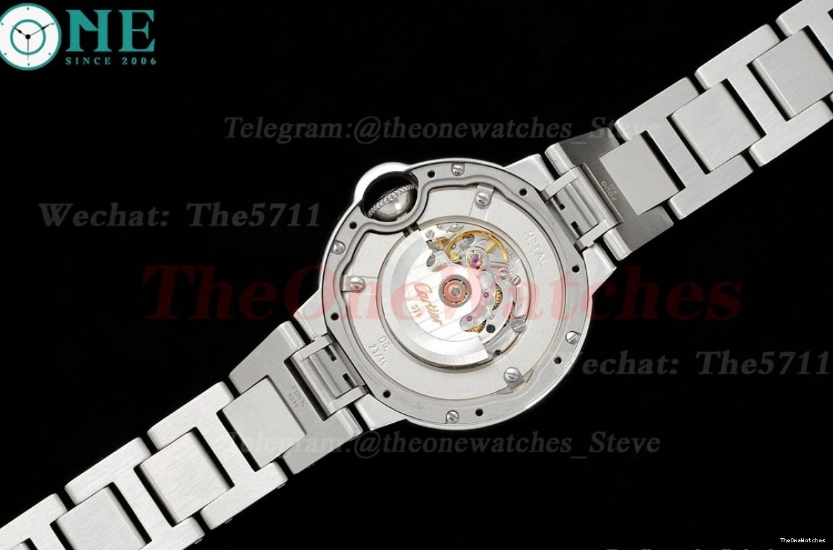 Ballon SS Bleu Ladies 33mm A076 Cartier 3KF De Dia SS Wht 1218